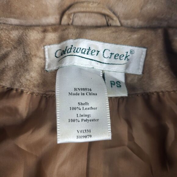 Coldwater Creek Leather Long Sleeve Zipper Size Petite Small - Picture 3 of 15